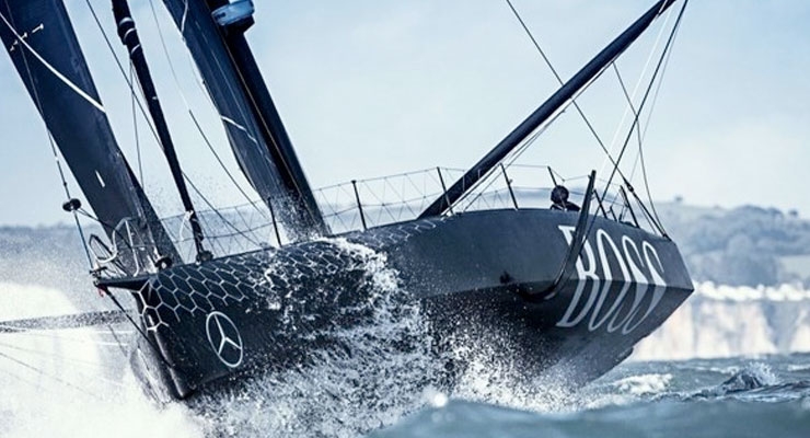 HUGO BOSS Racing Yacht All in Black Due to Functional Pigments Made by BASF