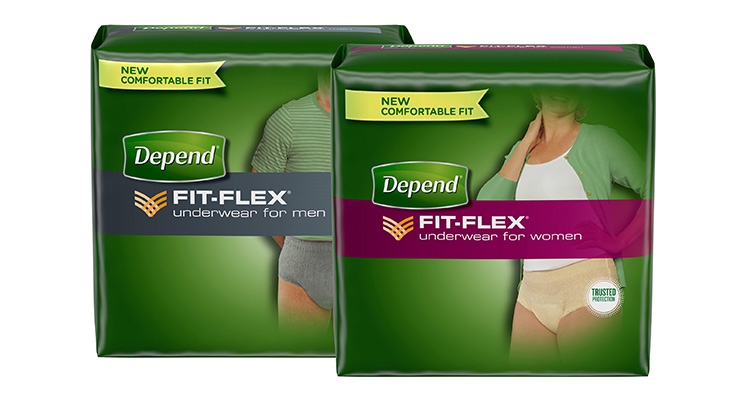 Depend Brand Improves Fit-Flex Underwear