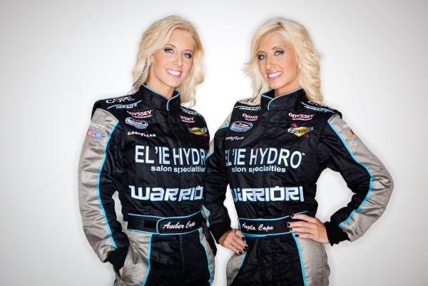 co-sponsors for Tri-star Motorsports and drivers Angela and Amber Cope duri...