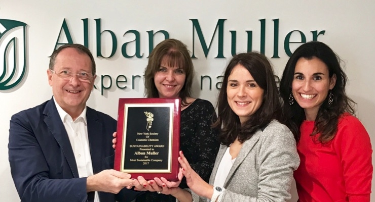 Alban Muller Honored For Sustainability Efforts