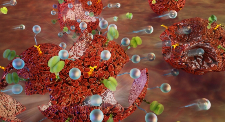 Tethered Polymeric Nanoparticles Weaken Tumors