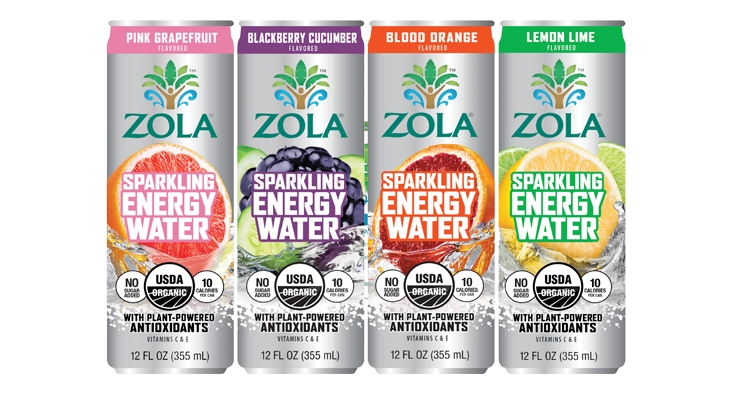 Zola Launches Organic Sparkling Energy Waters
