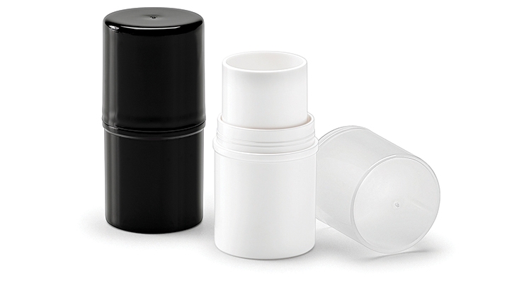 Round Twist-Up Makeup Stick Containers from Qosmedix