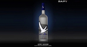 Electroluminescent label lights up new Grey Goose bottle