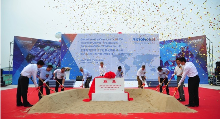 AkzoNobel Specialty Chemicals Breaks Ground on €90-million Organic Peroxide Site in China