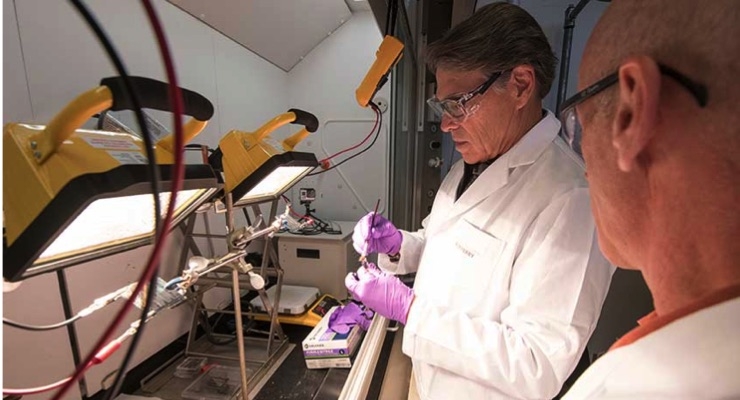 Energy Secretary Perry Digs into Research at NREL