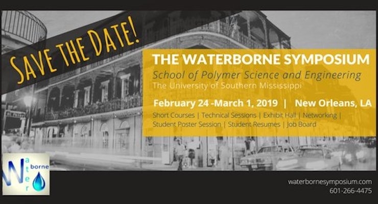 46th Annual International Waterborne Symposium Abstracts Due Sept. 15, 2018 