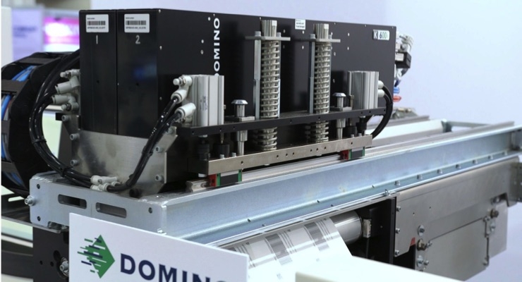 Domino Presenting Dual Bar K600i Digital UV Inkjet Printer at Labelexpo Europe 2019