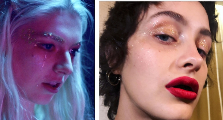 Glitter Makeup at NYFW, Inspired by HBO