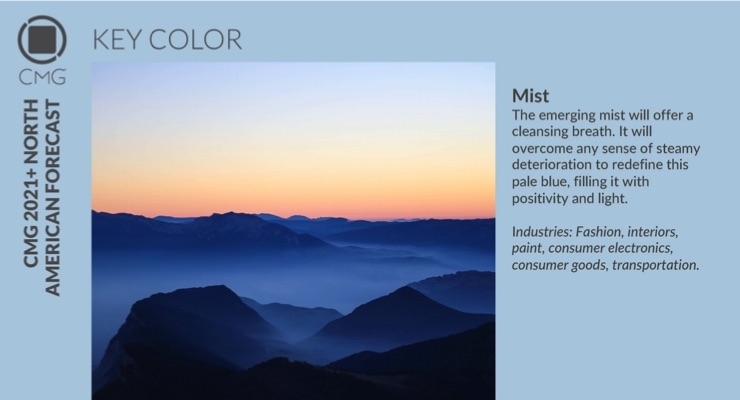 Color Marketing Group Announces 2021+ North American Key Color – Mist