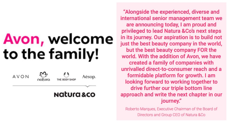 Natura &Co Announces Avon