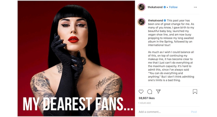 Kat Von D Cuts Ties With Makeup Brand, Kendo Takes Over