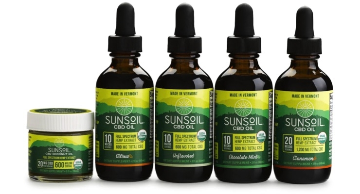Sunsoil Full Spectrum CBD Oils Certified Organic
