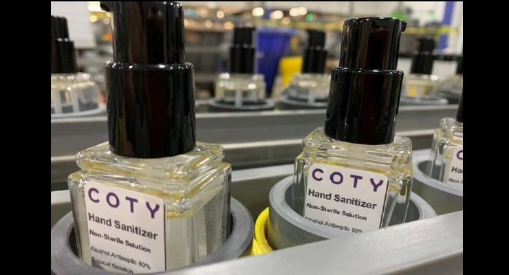 Coty Produces Hand Sanitizer - HAPPI