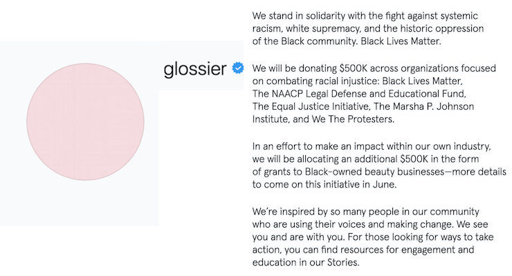 Beauty Brands Take a Stand & Join the Fight for Racial Equality in America