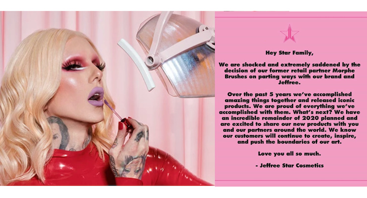 Morphe Cuts Ties with Jeffree Star