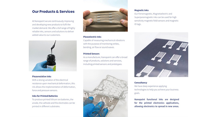 Nanopaint Develops, Commercializes Electroactive, Functional Inks for Printed Sensors