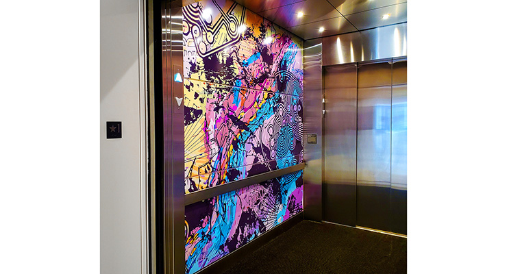Asheville Art Museum Renovation Includes Roland-Printed Wraps for Elevators