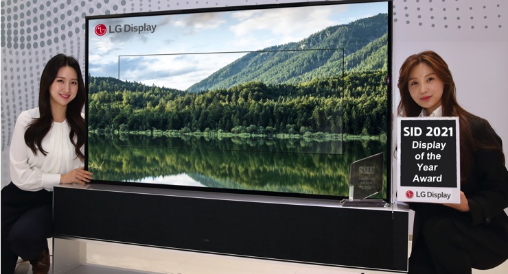 LG Display’s 65-inch Rollable OLED TV Wins ‘Display of the Year’ at SID 2021