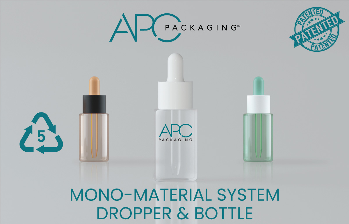 APC Packaging Launches First Sustainable & Patented Mono-Material System Dropper & Bottle  