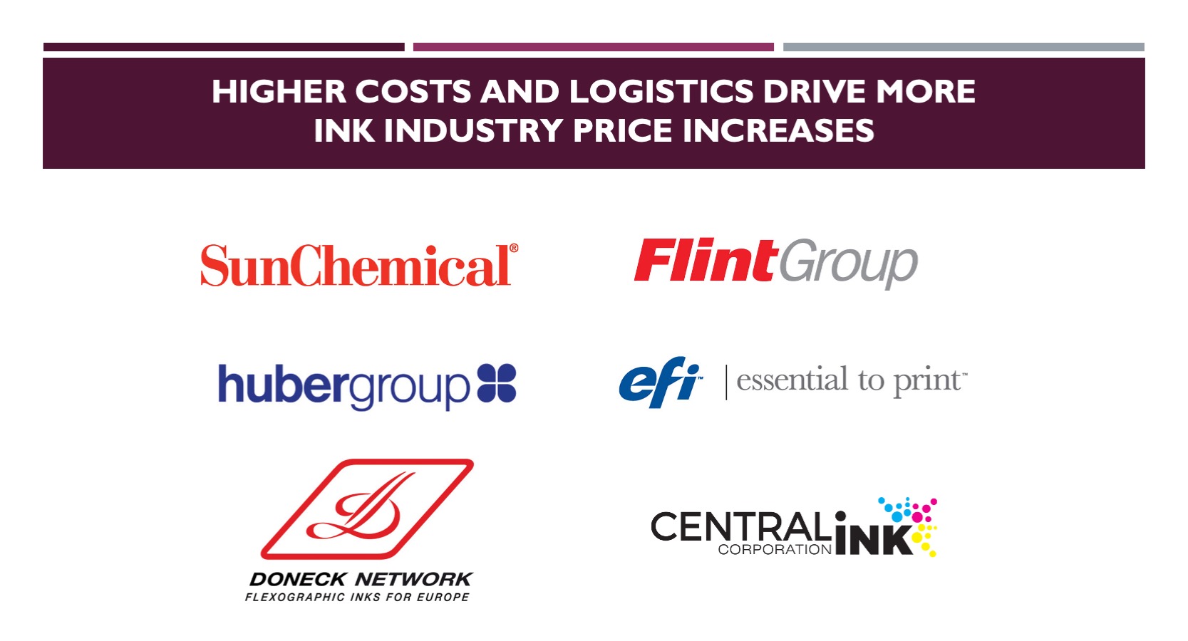 Higher Costs, Logistics Drive More Ink Industry Price Increases