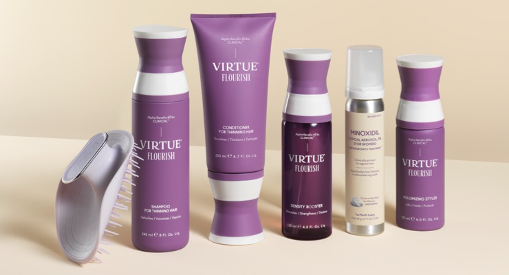 Biotech Hair Care Brand Virtue Addresses Female Thinning Hair with Premium Products