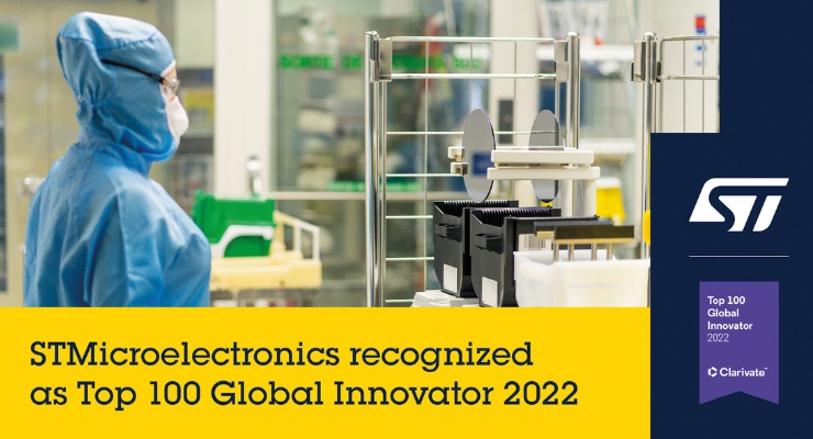 STMicroelectronics Named as Top 100 Global Innovator 2022