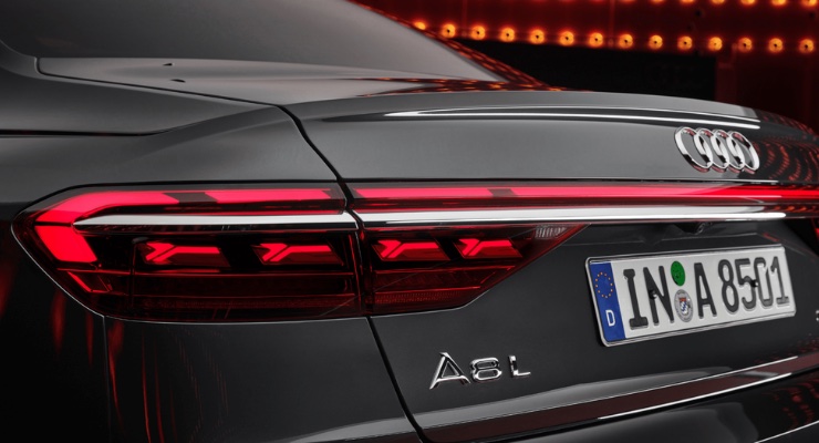 OLEDWorks is Supplier of Digital OLED Tail Lights on Updated Audi A8