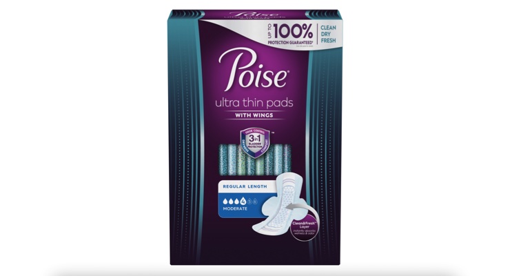Poise Launches Ultra Thin Pads with Wings