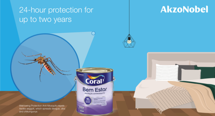  AkzoNobel Launches Mosquito-repellent Coating to Help Combat Disease