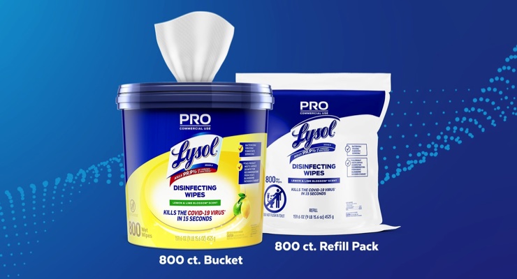 Lysol Pro Solutions Launches Disinfecting Wipes 800 ct. Bucket and Refill Packs