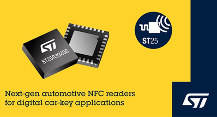 Next-Generation NFC Chip from STMicroelectronics Eases Certification of Digital Car-Key Systems