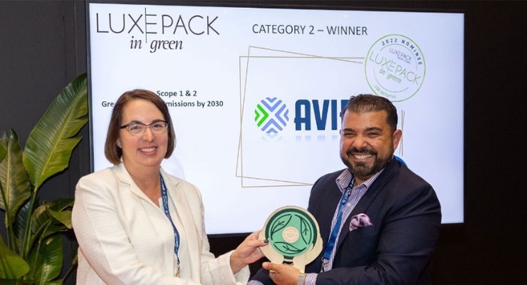 Avient Earns LUXE PACK ‘in green’ Award for Sustainability Initiative