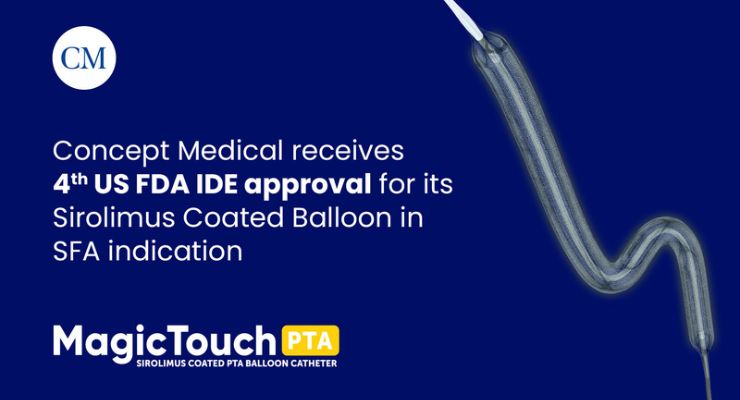 Concept Medical Earns 4th FDA IDE Nod for MagicTouch PTA
